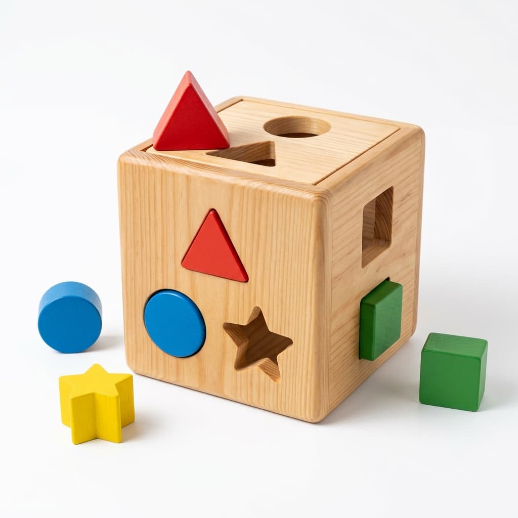 Montessori Wooden Shape Sorting Cube